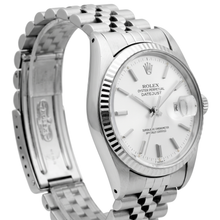 Men Rolex Datejust Watch Silver Dial Fluted Bezel Ss Bracelet