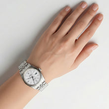 Men Rolex Datejust Watch Silver Dial Fluted Bezel Ss Bracelet