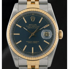 Men Rolex Stainless Steel & Watch Blue Dial QUICK SET
