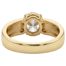Men Solitaire Ring Oval Natural Earth Mined Diamond 1.50 Carats Yellow Gold Jewellery