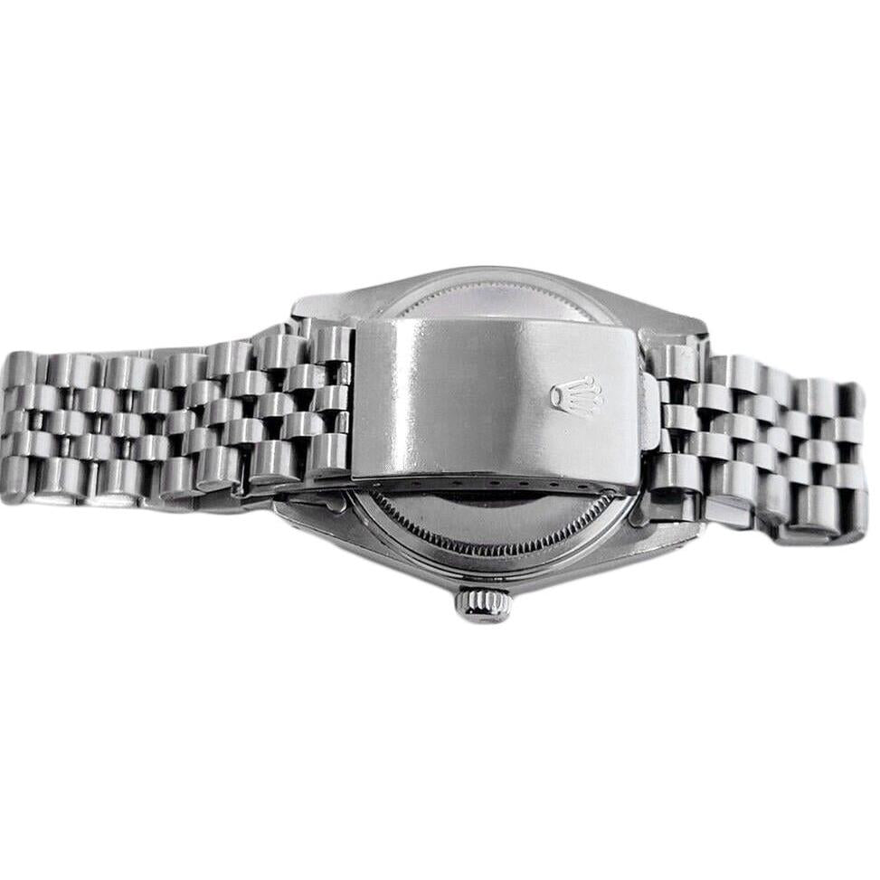 Men Rolex Datejust Watch Silver Dial Fluted Bezel Ss Bracelet