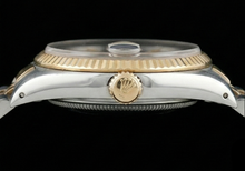 Men Rolex Stainless Steel & Gold Watch Blue Dial QUICK SET