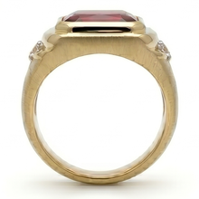 Men's 10K Yellow Gold Pigeon Blood Ruby Gentleman's Ring –
