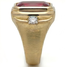 Men's 10K Yellow Gold Pigeon Blood Ruby Gentleman's Ring –