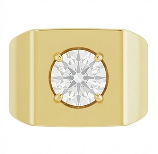 Men's Antique Cushion Diamond Gentleman's Ring 1.50 ct