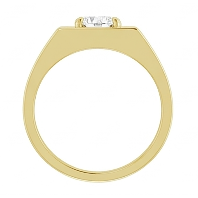 Men's Antique Cushion Diamond Gentleman's Ring 1.50 ct
