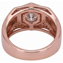 Men's Custom Jewellery Rose Gold 14K Round Natural Earth Mined Diamond Band