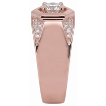 Men's Custom Jewellery Rose Gold 14K Round Natural Earth Mined Diamond Band