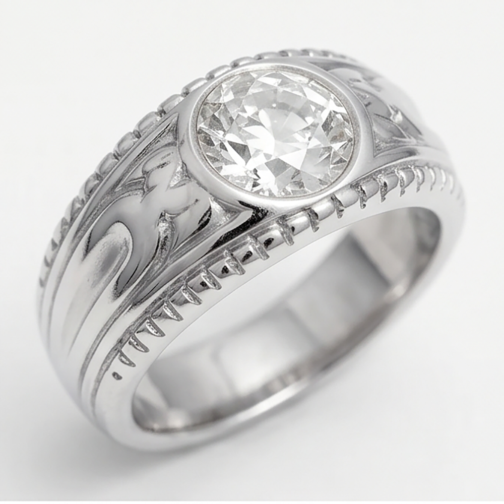 Men's Fine Diamond Gentleman's Ring – Old Mine Cut 2 ct 10K
