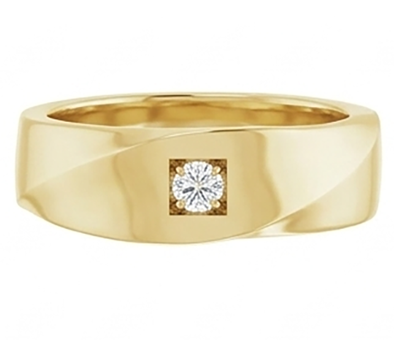 Men's Handmade Gentleman's Ring with IGI Certified Brilliant