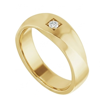 Men's Handmade Gentleman's Ring with IGI Certified Brilliant