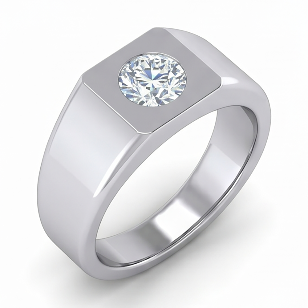 Men's IGI Certified Gentleman's Ring – Brilliant Diamond 1 ct 10K
