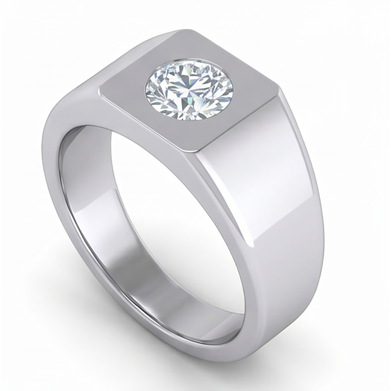 Men's IGI Certified Gentleman's Ring – Brilliant Diamond 1 ct 10K