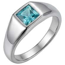 Men's Luxury Neon Paraiba Gentleman's Ring – 1 ct 14K White Gold