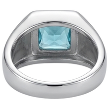 Men's Luxury Neon Paraiba Gentleman's Ring – 1 ct 14K White Gold