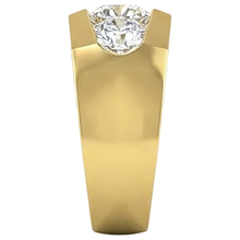 Men's Natural Earth Mined Diamond Ring 3 Stone Gold 2 Carats