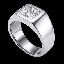 Men's Princess Cut Real Natural Earth Mined Diamond Ring
