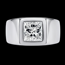 Men's Princess Cut Real Natural Earth Mined Diamond Ring