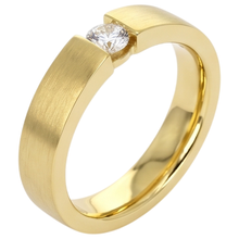 Men's Ring Yellow Gold 14K 0.75 Carats Tension Set Natural Earth Mined Diamond