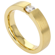 Men's Ring Yellow Gold 14K 0.75 Carats Tension Set Natural Earth Mined Diamond