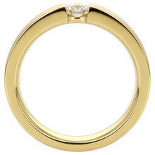Men's Ring Yellow Gold 14K 0.75 Carats Tension Set Natural Earth Mined Diamond