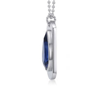 Men’s Sapphire Dog Tag Pendant