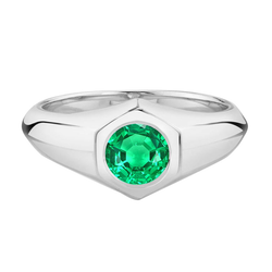 Men's GIA-Certified Precious Stone Ring – Emerald 1 ct 14 Karat