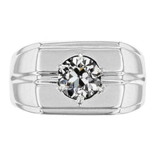 Men's Ring 10K White Gold with Brilliant Diamond – main view