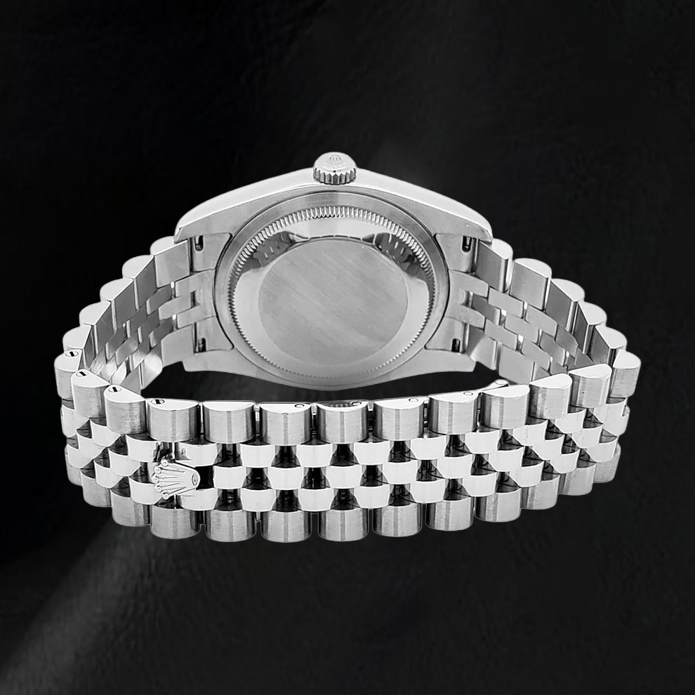 Men's Gents Watch Rolex Date Just Concealed Clasp Silver Dial Jubilee Band Hidden