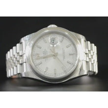 Men's Gents Watch Rolex Date Just Concealed Clasp Silver Dial Jubilee Band Hidden
