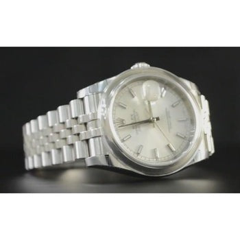 Men's Gents Watch Rolex Date Just Concealed Clasp Silver Dial Jubilee Band Hidden
