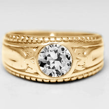 Handmade Fine Diamond Gentleman's Ring 2 ct – front view
