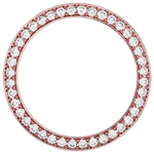 Men's 36 Mm Datejust Watch 4 Ct Real Round Diamond Rose Gold Bezel To Fit 