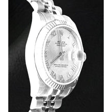 Men's Date-just 31mm Rolex Silver Roman Dial Watch