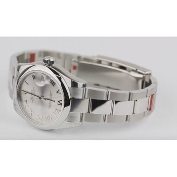 Midsize-Rolexdatejust Watch White Roman Dial Oyster Bracelet Ss
