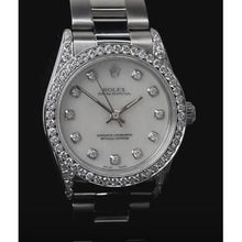 natural round diamond watch front view