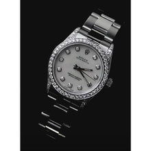 natural round diamond watch side angle