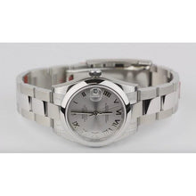 Midsize Rolexdatejust Watch White Roman Dial Oyster Bracelet Ss