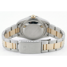 Midsize Rolex Brown  Oyster Bracelet Ss & Gold Gray Roman Dial Watch