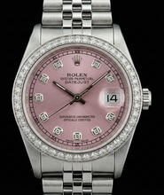 Midsize Rolex Ss Jubilee Bracelet Dj Watch Pink Diamond Dial Bezel