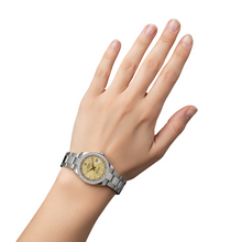 Midsize Rolex Stick Dial Ss Oyster Bracelet Natural Earth Mined Diamond Bezel Watch P2