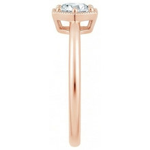 natural round diamond 1ct ring profile view