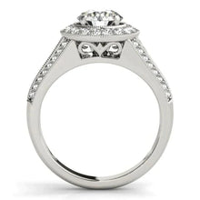 Milligrain Halo Ring 2.50 Carats Round Natural Diamond Solid White Gold 14K