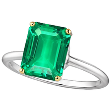 Natural Fine Emerald Gemstone Ring – front view