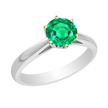 Real Colombian Emerald Precious Stone Ring – main view