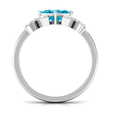 Modern Floral Paraiba Cocktail Ring