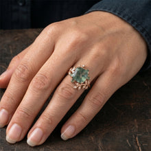 Moss Agate Precious Stone Ring 3.0 ct F/VS1 – 14K Rose Gold