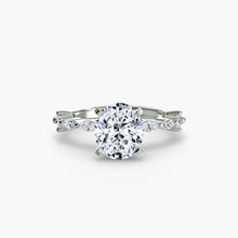 Precious Stone Round Brilliant Setting in Gold – profile view