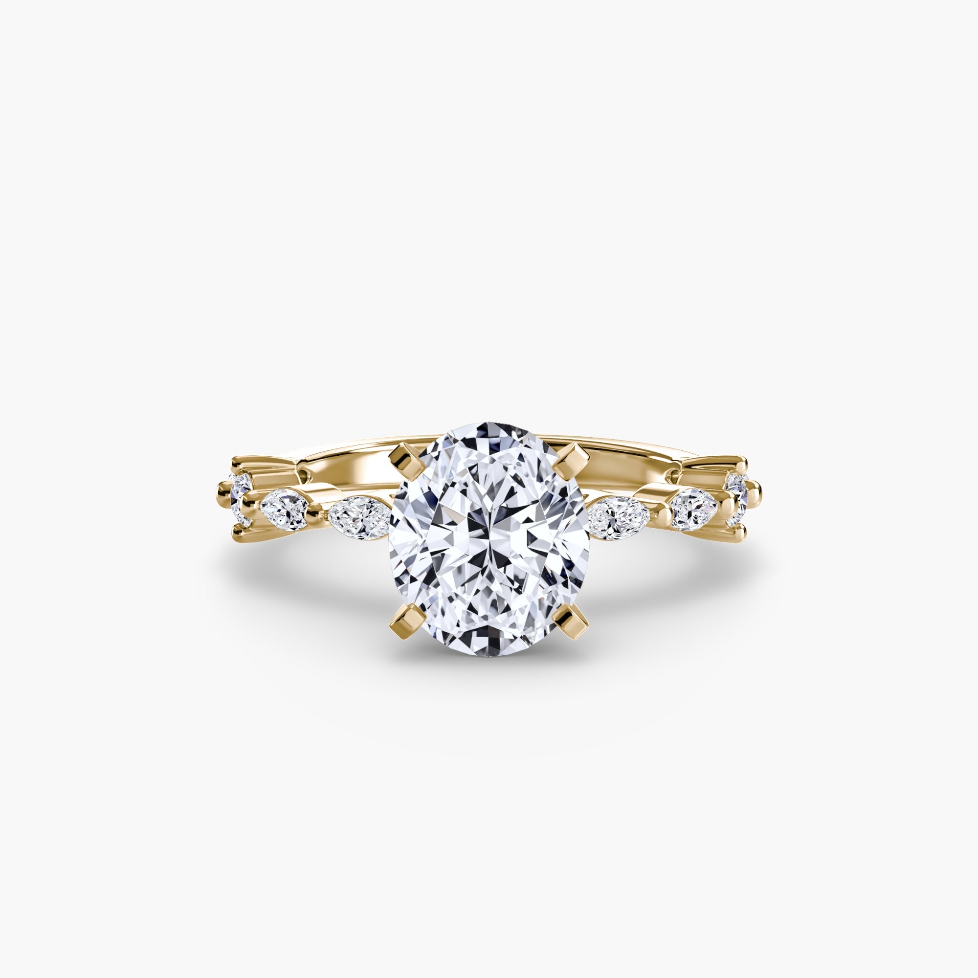 Authentic Precious Stone Setting ct Gold – profile view