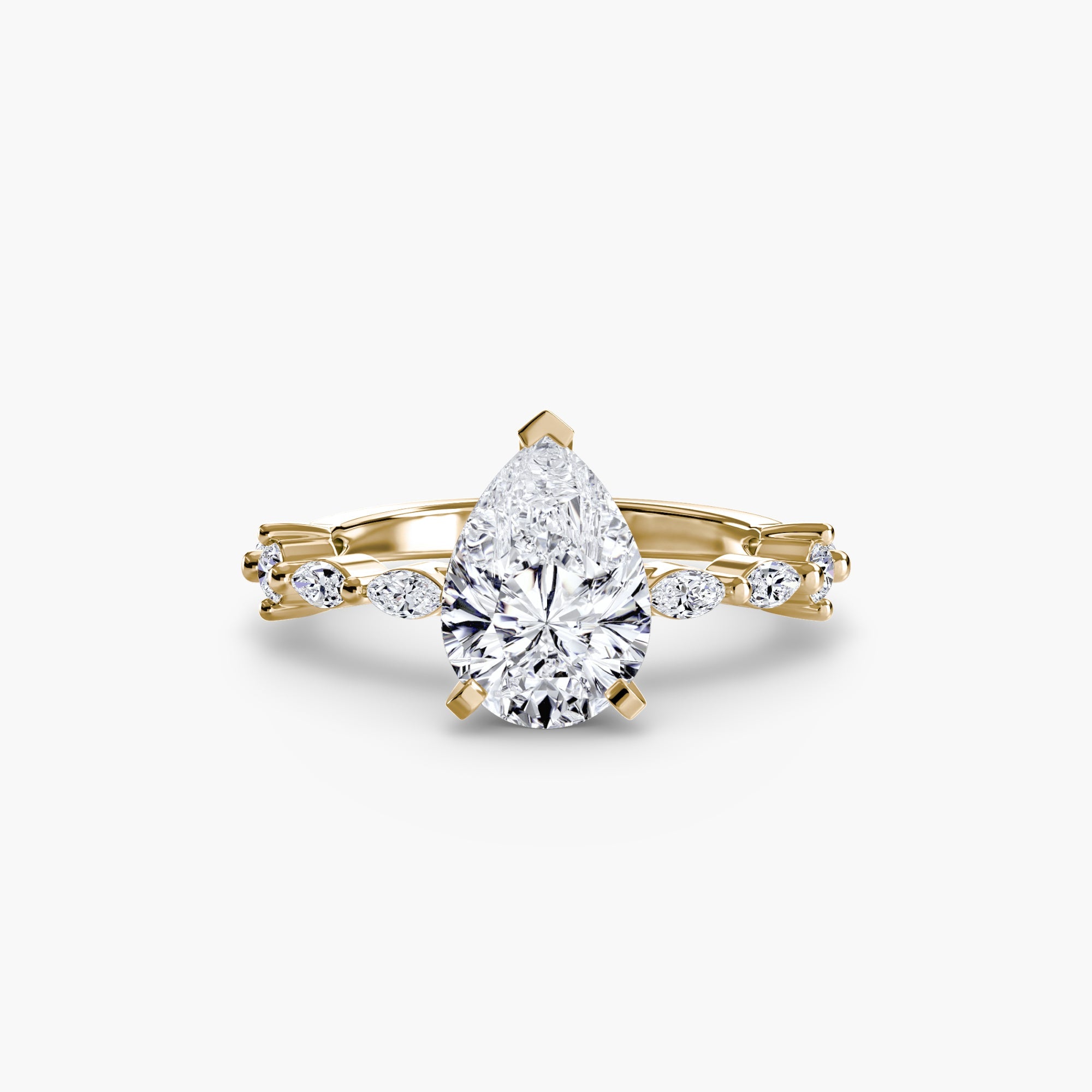Precious Stone Setting -ct Gold – top view